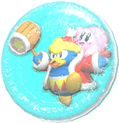 File:KDB Character Treat Kirby riding King Dedede artwork.png