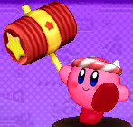 Toy Hammer headgear in Kirby Battle Royale
