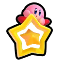 File:KPR Kirby on 3D Warp Star Sticker.png