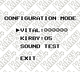 Configuration Mode screen