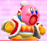 The Kirby mask in Dedede's Drum Dash Deluxe
