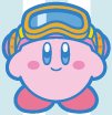 Kirby (helmet, blue outline)