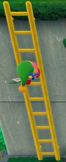 File:KatFL Kirby climbing a ladder screenshot.png