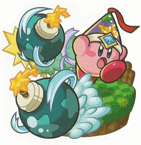File:Kirby no Copy-toru Double Bomb Bowl artwork.jpg