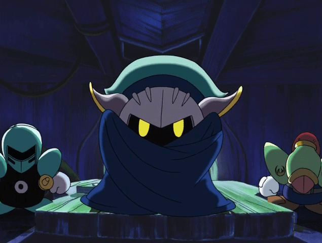 meta knight unmasked in kirby right back at ya