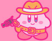 Artwork of Quick Draw Kirby for "KIRBY MUTEKI! SUTEKI! CLOSET" merchandise line
