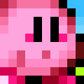 The completed Kirby puzzle from Club Nintendo Picross Plus