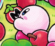 Kirby with a Maxim Tomato in Find Kirby!! (Apple Forest)