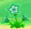 A green opened Pop Flower popped by Green Kirby