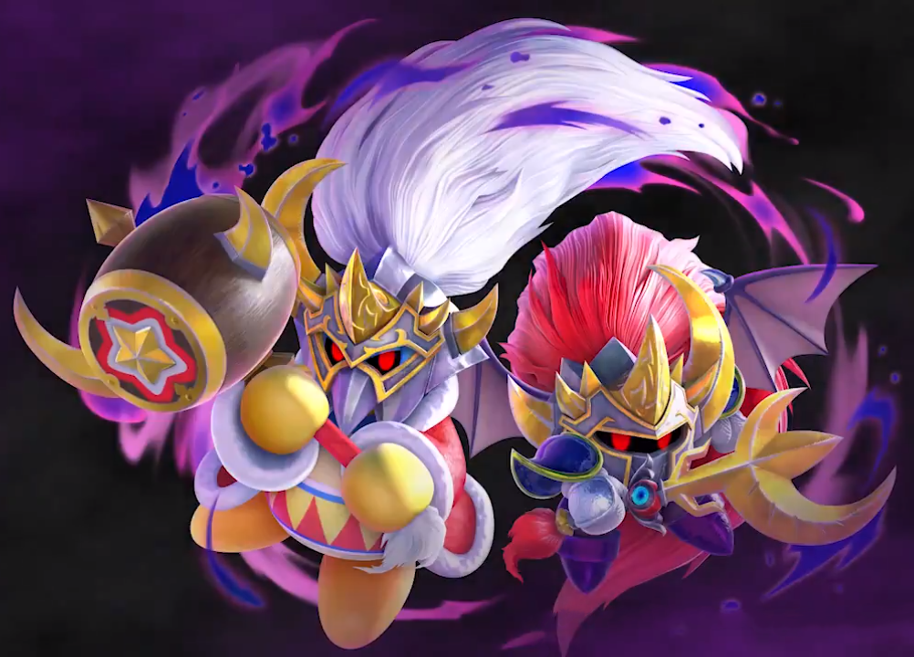 Waning Crescent Masked Dedede & Crescent Masked Meta Knight - WiKirby: a wiki, Kirby!