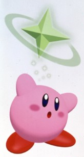 File:Kirby throwing Power Star K64 artwork.png