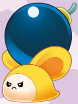 File:KSqS Yellow Squeaker holding big bomb artwork.png