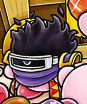 Sword Hero Kirby with the Dark Matter Gear in Find Kirby!! Full of Kirby