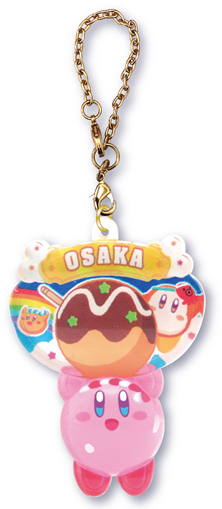Kirby Pukkuri Clear Keychain Osaka Takoyaki 2.jpg