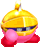 The unlockable alternate costume for Cutter from Kirby Fighters Deluxe, which is based on Sir Kibble