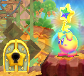 A locked door from Kirby: Triple Deluxe, which can only be opened using a Key