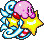 Kirby riding the Starship