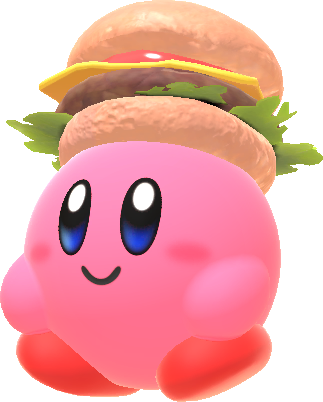 File:KDB Kirby Burger costume render.png