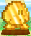 "Pixel Kirby Statue" Stone sculpture from Kirby's Return to Dream Land