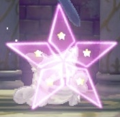 Magolor using the Magic Barrier from Kirby's Return to Dream Land Deluxe