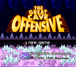 File:KSS The Great Cave Offensive title screen.png