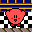 Kirby jumping happily looking at the player, as if to indicate gleeful excitement.