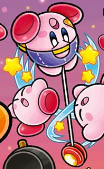 Yo-Yo Kirby in the book Find Kirby!! Big Gathering at the Party!