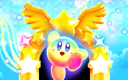 The preview for this stage in the hub, featuring Hypernova Kirby posing in front of a Goal Door