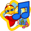 Nintendo 3DS Sound badge of King Dedede, from the Kirby: Triple Deluxe set