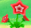 A red opened Pop Flower popped by King Dedede