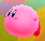 Kirby mid-hover in Kirby: Planet Robobot