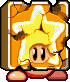 Sprite of Block Waddle Dee with a damaged Star Block shell