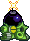Sprite of Crap after crumpling and revealing its bomb