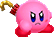 The unlockable alternate costume for Parasol in Kirby Fighters Deluxe
