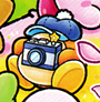 Waddle Dee with a camera in Find Kirby!! (Flower Garden)