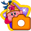 Nintendo 3DS Camera badge of Bell Kirby, from the Kirby: Triple Deluxe set