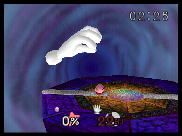 File:SSB Kirby vs Master Hand screenshot.png