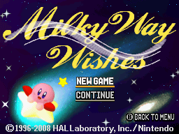 KSSU Milky Way Wishes Title Screen.png
