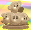 4 Kirbys Stone sculpture from Kirby: Triple Deluxe