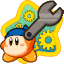 System Settings badge of Bandana Waddle Dee, from the Kirby: Triple Deluxe set