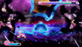 Battle with Magolor Soul in True Arena in Kirby's Return to Dream Land Deluxe with sphere resembling Void Soul in background