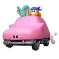 Elfilin and Bandana Waddle Dee on Car Mouth Kirby