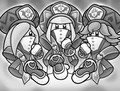 The Three Mage-Sisters in the novel Kirby Star Allies: The Universe is in Trouble?!