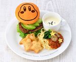 Kirby Cafe Waddle Dee Hamburger and Meat Sauce Pasta with steamed vegetables 2021.jpg