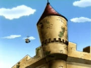 Chef Kawasaki is tossed from the outer wall of the castle for his lackluster cooking.