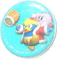 Character Treat of Kirby riding King Dedede