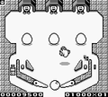 Chicks in their eggs at the top of the Poppy Brothers' Land board in Kirby's Pinball Land