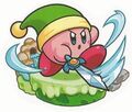 Artwork of the Multisword Attack card from Kirby no Copy-toru!