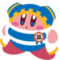 Kirby dressed as Magolor for the KIRBY HAT STUDIO merchandise series