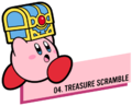 "Treasure Scramble" tagline from the Kirby 30th Anniversary website